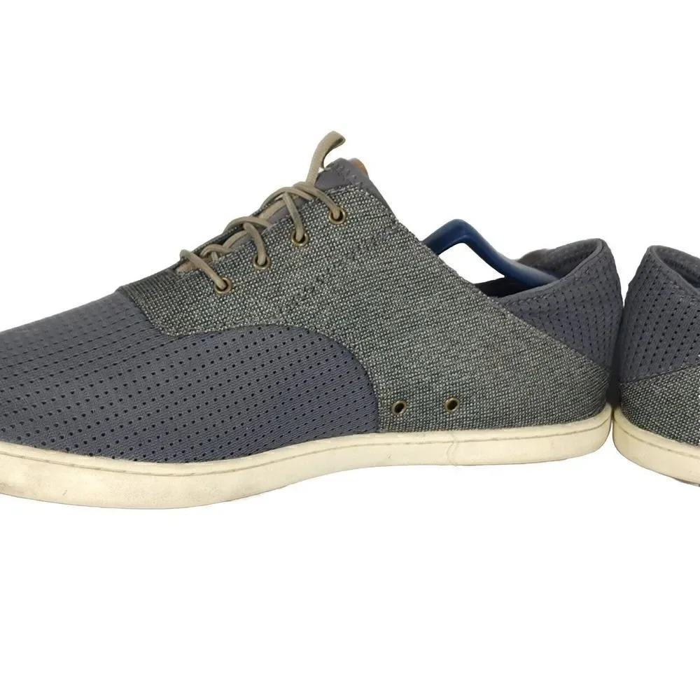 OluKai Men's Nohea Moku US 10 Gray Lace Up Flats Loafer Sneakers Shoes